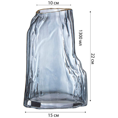 Ваза 15*10 см. высота=22 см (кор=24шт.) LEFARD 182-1007-1