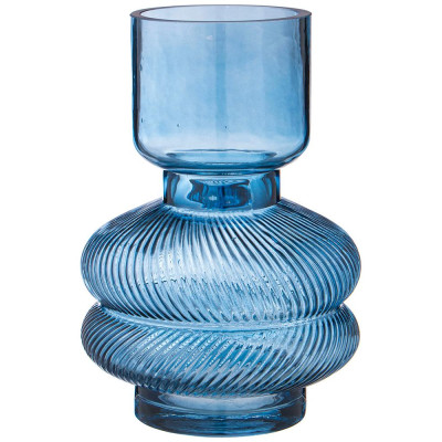 Ваза "FUSION" blue диаметр 15см высота 22см LEFARD 182-1029