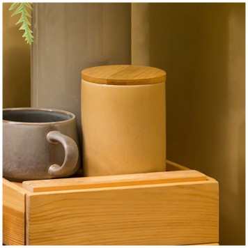 Банка для сыпучих продуктов 580 мл коллекция "TRIANGLE COLLECTION" цвет:кофе с молоком мал=4 мин.п LEFARD 191-197-2