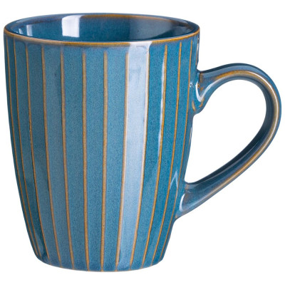 Кружка 365 мл " STRIPE COLLECTION" цвет:лазурно-синий мал. уп. = 6 шт мин. партия LEFARD 191-218