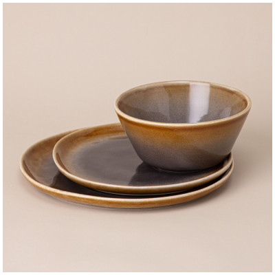 Набор посуды обеденный на 4 пер. 12 пр. коричневый LEFARD 191-306-1