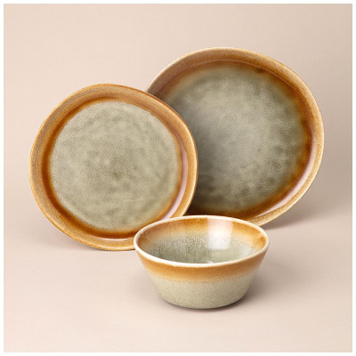 Набор посуды обеденный на 4 пер. 12 пр. зеленый LEFARD 191-307