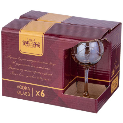 Набор рюмок из 6 шт "ГРАФИКА" мед 85 мл LEFARD 194-949