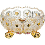 Конфетница " GOLD GLASS" диаметр=11 см. высота=7 см. (кор=36шт.) LEFARD 195-100