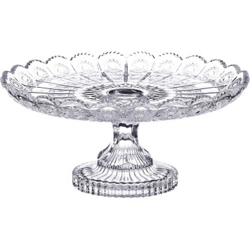 Тортовница на ножке "MUZA CRYSTAL" диаметр=30 см. высота=15 см. (кор=4шт.) LEFARD 195-128