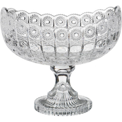 Фруктовница на ножке "MUZA CRYSTAL" 26,5*16 см, высота = 23,5 см (кор=4шт.) LEFARD 195-134