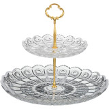 Фруктовница 2-х ярусная "MUZA CRYSTAL" диаметр=18/30 см. высота=28,5 см. (кор=6шт.) LEFARD 195-135