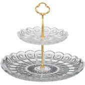 Фруктовница 2-х ярусная "MUZA CRYSTAL" диаметр=18/30 см. высота=28,5 см. (кор=6шт.) LEFARD 195-135