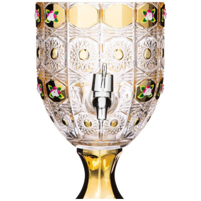Диспенсер для напитков "ЛИМОНАДНИЦА GOLD GLASS" 2,6 л. 16*16 см. высота=44,5 см. (кор=2шт.) LEFARD 195-172-1