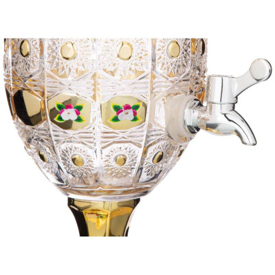 Диспенсер для напитков "ЛИМОНАДНИЦА GOLD GLASS" 2,6 л. 16*16 см. высота=44,5 см. (кор=2шт.) LEFARD 195-172-2