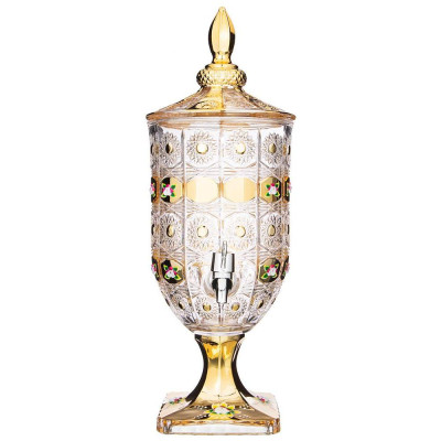 Диспенсер для напитков "ЛИМОНАДНИЦА GOLD GLASS" 2,6 л. 16*16 см. высота=44,5 см. (кор=2шт.) LEFARD 195-172