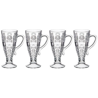 Набор из 4-х кружек "MUZA CRYSTAL" 250 мл. высота=16,5 см. (кор=12наб.) LEFARD 195-181