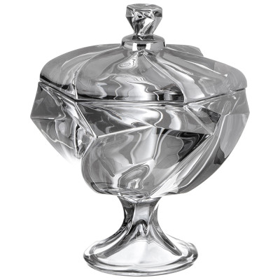 Блюдо с крышкой на ножке "BOHEMA" grey диаметр=17 см высота=21,5 см LEFARD 195-226