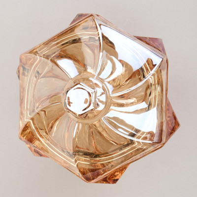 Блюдо с крышкой на ножке "BOHEMA" amber диаметр=11,5 см высота=16,5 см LEFARD 195-233-6