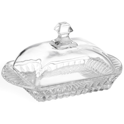 Масленка "MUZA CRYSTAL" 17,5*10,5 см. высота=9 см LEFARD 195-234