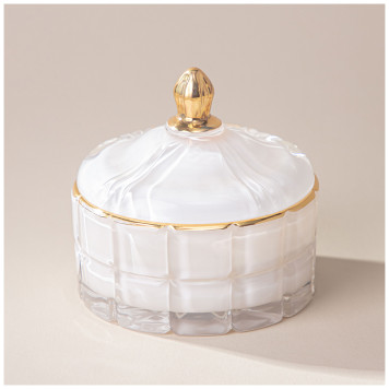 Свеча ароматическая "LOVELY" white 10,5х10,2х10 см LEFARD 196-106