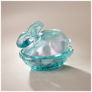 Емкость для хранения с крышкой "RABBIT" emerald 11,6х8,6х9,7 см LEFARD 196-120-1