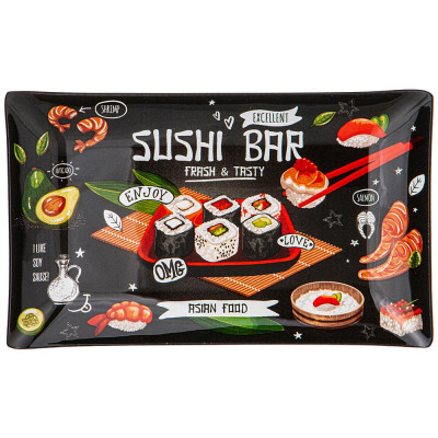 Блюдо для суши коллекция "BUFFET" 25*15*2 см мал.уп. = 6 шт. (мин. партия) LEFARD 198-249