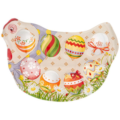 Блюдо для яиц коллекция "СВЕТЛАЯ ПАСХА" 25*18,5*2 см мал.уп.= 6шт, мин. партия LEFARD 198-261