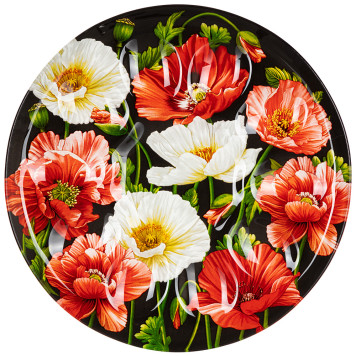 Блюдо для яиц коллекция "МАКИ" 24,5*24,5*2 см мал.уп.=6шт (мин. партия) LEFARD 198-271