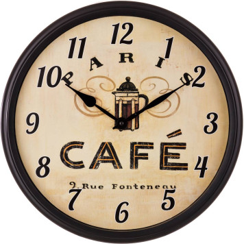 Часы настенные кварцевые "CHEF KITCHEN" 35,5*35,5*5 см.диаметр циферблата=31 см.(кор=6шт.) LEFARD 220-159