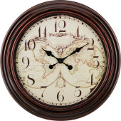 Часы настенные кварцевые "WORLD MAP" 50*50*5 см.диаметр циферблата=39 см.(кор=4шт.) LEFARD 220-195