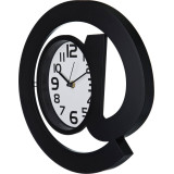 Часы настенные кварцевые "СОБАЧКА" диаметр=30 см. цвет: черный циферблат 17*12 см. (кор=6 шт.) LEFARD 220-241