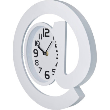 Часы настенные кварцевые "СОБАЧКА" диаметр=30 см. цвет: белый циферблат 17*12 см. (кор=6шт.) LEFARD 220-242