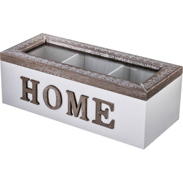 Шкатулка для чая с 3 секциями коллекция "HOME" 23*10,5*8 см (кор=24 шт.) LEFARD 222-691