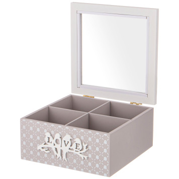 Шкатулка для чая коллекция "LOVE" 18*18,5*9 см LEFARD 222-767-1