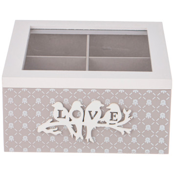Шкатулка для чая коллекция "LOVE" 18*18,5*9 см LEFARD 222-767-2