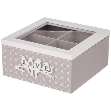 Шкатулка для чая коллекция "LOVE" 18*18,5*9 см LEFARD 222-767