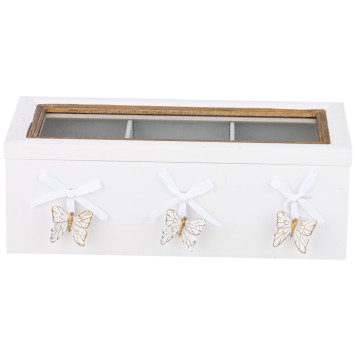 Шкатулка для чая с 3 отделениями коллекция "LOVE IS SWEET" 23*10*8 см LEFARD 222-800-1