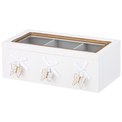 Шкатулка для чая с 3 отделениями коллекция "LOVE IS SWEET" 23*10*8 см LEFARD 222-800