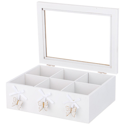 Шкатулка для чая с 6 отделениями коллекция "LOVE IS SWEET" 22,5*17*8 см LEFARD 222-801-1