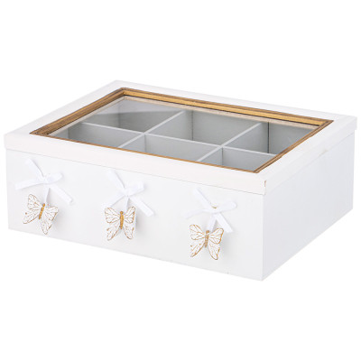 Шкатулка для чая с 6 отделениями коллекция "LOVE IS SWEET" 22,5*17*8 см LEFARD 222-801