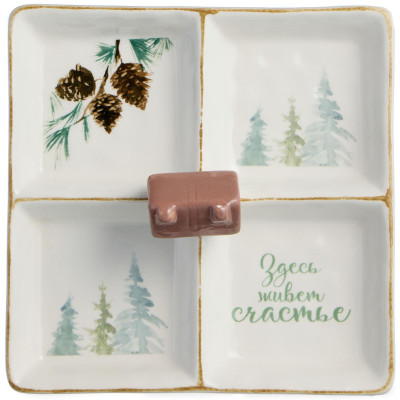 Менажница 4 секции коллекция "CHALET" 19,5*19,5*8,5 см LEFARD 230-500-4