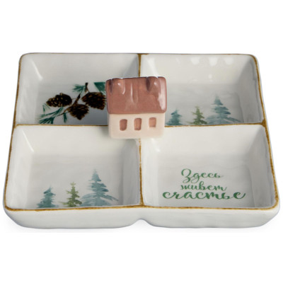 Менажница 4 секции коллекция "CHALET" 19,5*19,5*8,5 см LEFARD 230-500-7