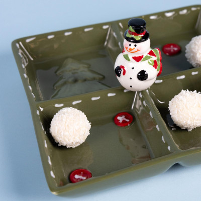 Менажница 4 секции коллекция "CHRISTMAS GIFT" 19*19*9,5 см LEFARD 230-535-1