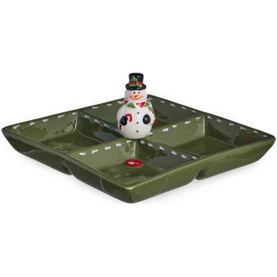 Менажница 4 секции коллекция "CHRISTMAS GIFT" 19*19*9,5 см LEFARD 230-535-2