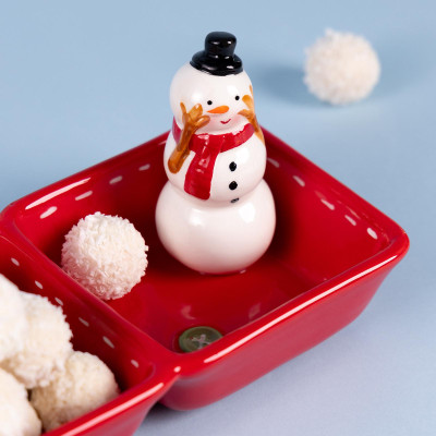 Менажница 2 секции коллекция "CHRISTMAS GIFT" 22*11*10,5 см LEFARD 230-536-1