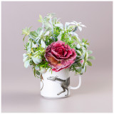 Цветочная композиция в кружке "ВОЛШЕБНЫЙ ДРАКОН " ширина 21 см*высота 23 см- без упаковки LEFARD 23-2434