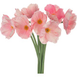 Комплект цветов искусственных из 9 шт " МАК РОЗОВЫЙ" длина=33 см (мал=12комп./кор=144комп.) LEFARD 23-270