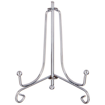 Комплект подставок для тарелок из 5 шт. 10*6 см. высота=10 см. цвет - серебро (кор=72комп.) LEFARD 244-114