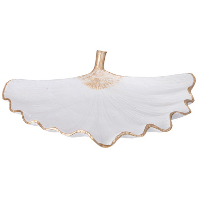 Блюдо декоративное "LEAF" цвет:белый 28,5*22,5*5см LEFARD 248-086-1