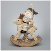 Фигурка "ДЕД МОРОЗ НА ОЛЕНЕ" с led-подсветкой 22,7*9,8*28,5 см LEFARD 248-175