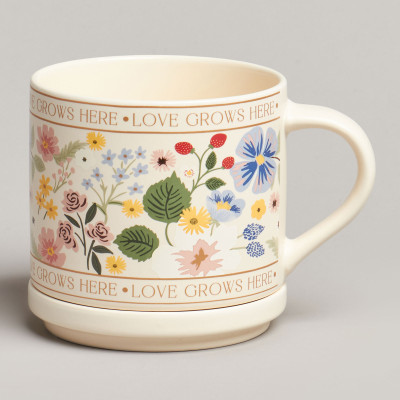 Кружка с крышкой spring FLOWERS 390мл. (кор=24шт.) LEFARD 260-1035-2