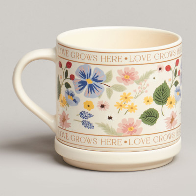 Кружка с крышкой spring FLOWERS 390мл. (кор=24шт.) LEFARD 260-1035-4