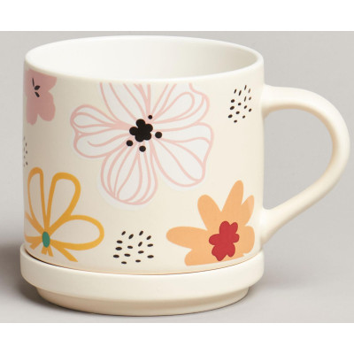 Кружка с крышкой flovers 390мл. (кор=24шт.) LEFARD 260-1038-2