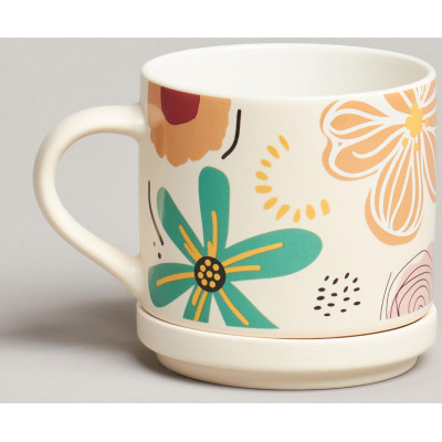 Кружка с крышкой flovers 390мл. (кор=24шт.) LEFARD 260-1038-4